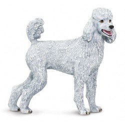 Poodle White Dog Plastic Figure