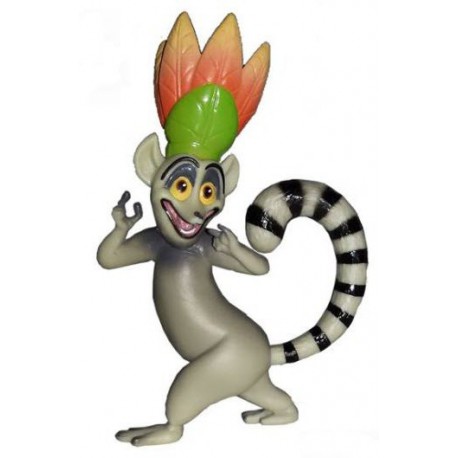 Lemur Rey Julien Figura Pinguinos de Madagascar