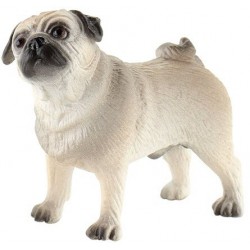 Pug Dog Mini Plastic Figure