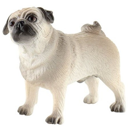 Miniatura Perro Carlino Figura Animal Domestico